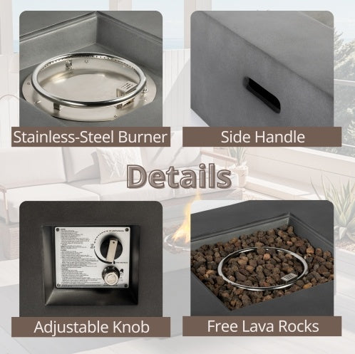 Outdoor Propane Fire Pit
Lava Rocks And Waterproof Cover