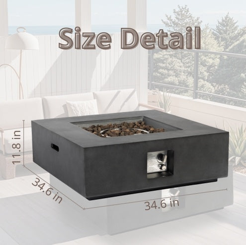 Outdoor Propane Fire Pit
Lava Rocks And Waterproof Cover