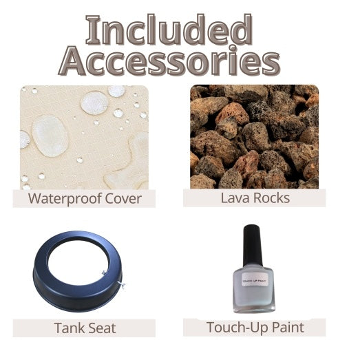 Outdoor Propane Fire Pit
Lava Rocks And Waterproof Cover